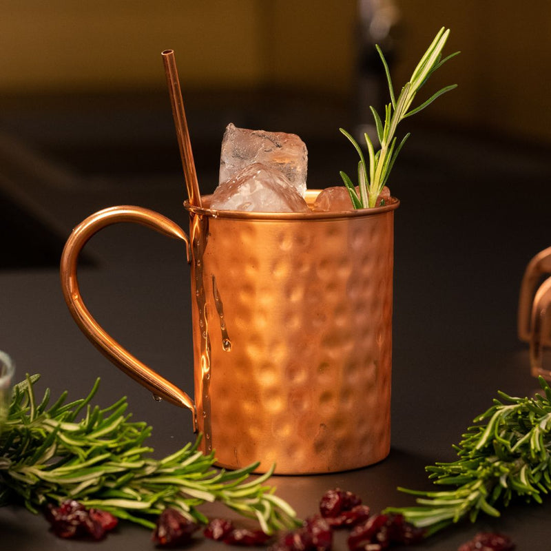 Cataleya Copper Cup Set - 2x cocktail cups (hammered, 400 ml)