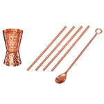 Cocktail Accessory Set, 6-piece with bar spoon, 30/50 ml measuring cup and straws