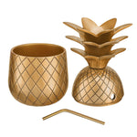 Mood Gold - Pineapple - cocktail cup 300ml with lid and straw