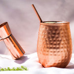 Straw made of pure copper, 2-piece